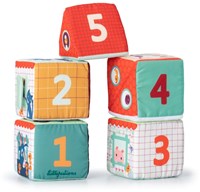 Lilliputiens cubos apilables granja - bloques suaves para bebés y niños pequeños-2