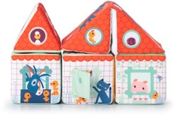 Lilliputiens cubos apilables granja - bloques suaves para bebés y niños pequeños