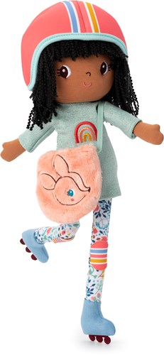 Lilliputiens muñeca Liza con patines - muñeca de tela suave - 43 cm - desde 2 años