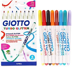Giotto rotuladores con purpurina Turbo 8 uds - set creativo de rotuladores