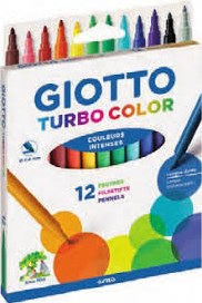 Giotto rotuladores set - Turbo Maxi 12 colores lavables