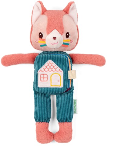 Lilliputiens peluche gato Jeanne con glow-in-the-dark y libro de tela