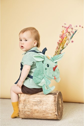 Lilliputiens mochila Joe el dragón - mochila infantil suave - tirantes ajustables-3