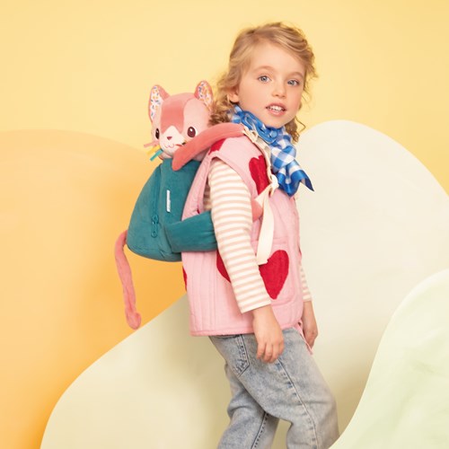 Lilliputiens mochila infantil - mochila suave Jeanne la gata - correas y cinturón ajustables-2