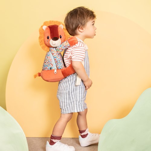 Lilliputiens mochila Jack el León - mochila infantil suave con tirantes ajustables-3