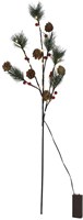 Svenska Living rama artificial LED decoración navideña 75cm con bayas rojas