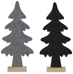 Svenska Living árbol de Navidad decoración fieltro 54cm negro o gris madera