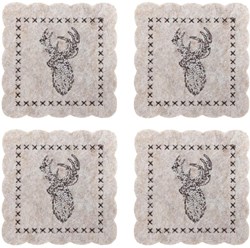 Svenska Living posavasos reno fieltro set de 4 - 10cm - decoración