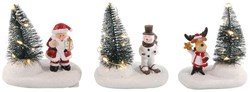 Árbol de Navidad LED decoración escena 10,5cm iluminación poliresina