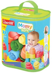 Quercetti bloques de construcción Momy Soft - 28 piezas - juguete colorido para bebés