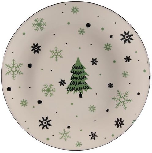 Bord kerstboom deco Ø26,5cm