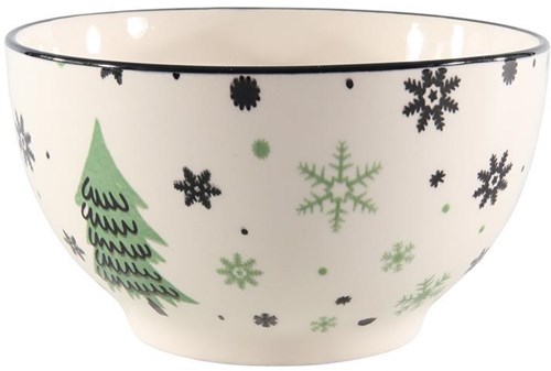 Svenska Living bol de porcelana árbol de Navidad Ø14cm verde decorativo