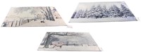 Svenska Living felpudo invierno 43x73cm Navidad gris antideslizante