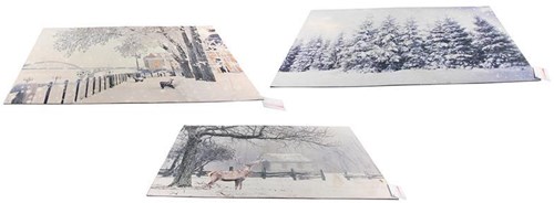 Svenska Living felpudo invierno 43x73cm Navidad gris antideslizante