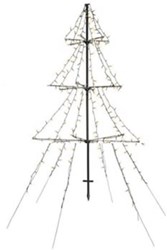 Svenska Living árbol de Navidad LED iluminación exterior 180 cm blanco cálido temporizador