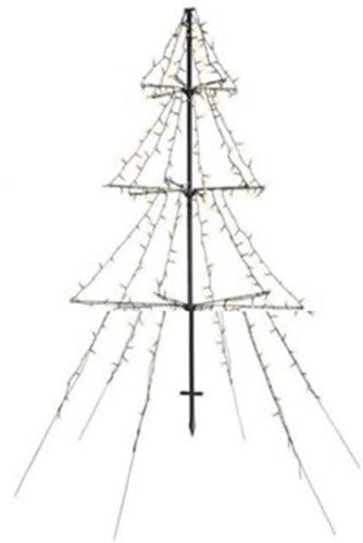 Svenska Living árbol de Navidad LED iluminación exterior 180 cm blanco cálido temporizador