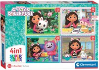 Clementoni puzzle Gabby's Dollhouse 4 en 1 puzzle de cartón para niños