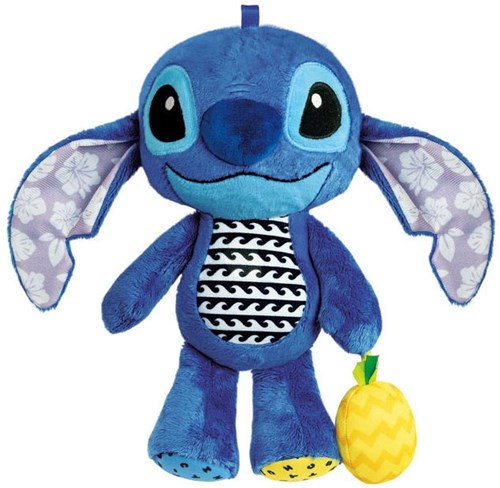 Clementoni - Peluche Stitch para bebés con actividades y sonajero de piña-2