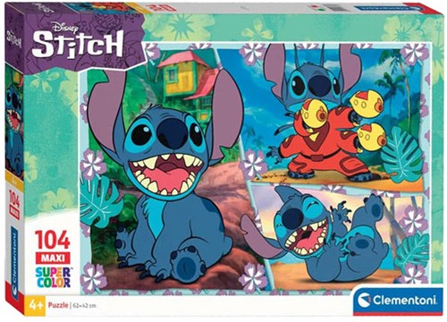 Clementoni puzzle - Disney Stitch - 104 piezas - Puzzle infantil - Dibujo animado