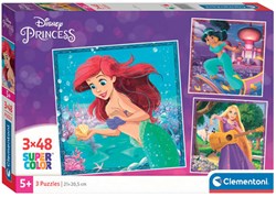 Clementoni puzzle - princesas Disney - 3x48 piezas - puzzle infantil