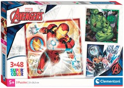 Clementoni - Puzzle - Avengers Rompecabezas 3x48 Piezas - Niños Superhéroes