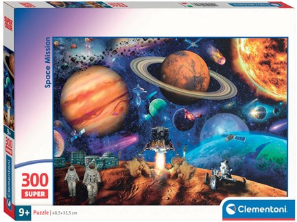 Clementoni puzzle - 300 piezas - misión espacial para niños desde 9 años