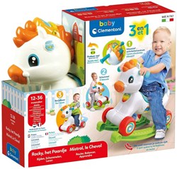 Clementoni caballo balancín juguete interactivo 3-en-1 educativo