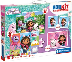 Clementoni Gabby's Dollhouse juguete educativo 4-en-1 puzzles y juegos