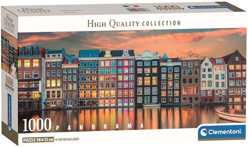Clementoni puzzle - 1000 piezas - panorama Ámsterdam - rompecabezas adultos