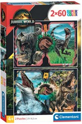 Clementoni puzzle Jurassic World 2x60 piezas - puzzle infantil dinosaurios