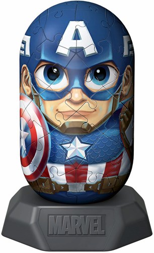 Ravensburger Puzzle 3D Marvel Captain America Cápsula 54 piezas-2