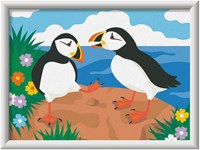 Ravensburger set pintar por números frailecillos manualidades creativas-2