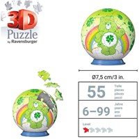 Ravensburger puzzle 3D Care Bears Good Luck Bear - bola de puzzle 54 piezas-3