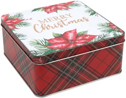 Svenska Living caja de almacenamiento flor de Navidad oro 15x15x7cm decoración
