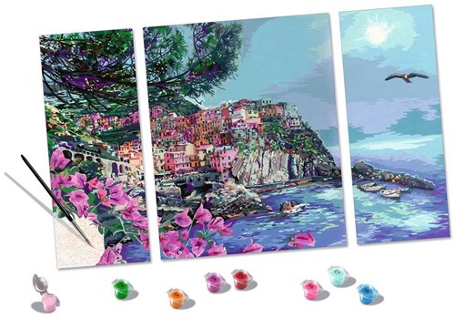 Ravensburger pintar por números - CreArt Romantic Cinque Terre set de pintura-3