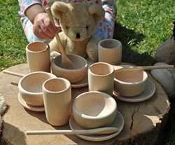 Cosy Teddy Bear Wooden Tea Set (16pk) - 23613