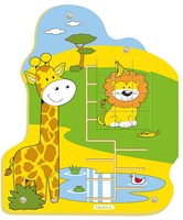 Beleduc juego de pared jungla león - elemento mural de madera motricidad-2