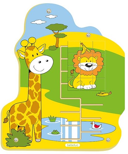 Beleduc juego de pared jungla león - elemento mural de madera motricidad-2