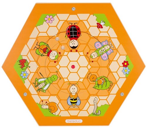 Beleduc juego de pared colmena insectos en el prado - juguete educativo de madera