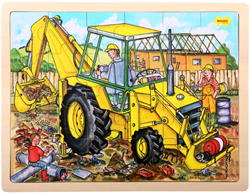 Bigjigs Puzzle de Madera Excavadora - 24 piezas