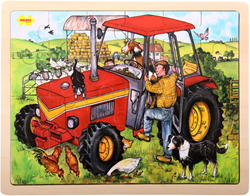 Bigjigs Puzzle de Madera Tractor - 24 piezas