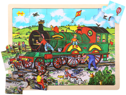 Bigjigs Puzzle de Madera Tren - 24 piezas