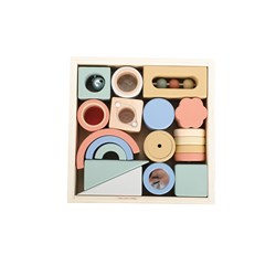 Atan bloques de actividad de madera - bloques de construcción coloridos