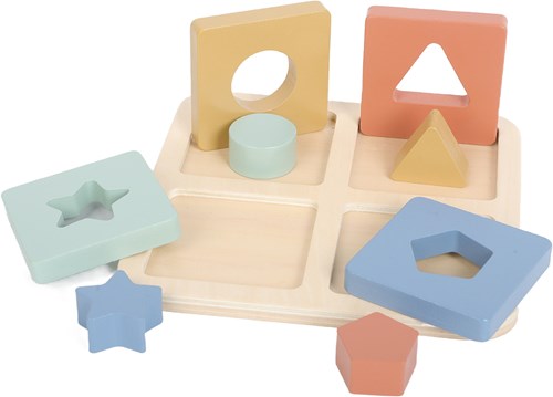 Atan puzzle de madera formas juguete educativo colorido-3