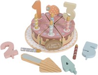Atan pastel de cumpleaños de madera juguete - juego de rol y creatividad-2