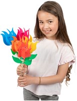 Toi-Toys molino de viento de madera tulipán juguete de jardín colorido decoración-2