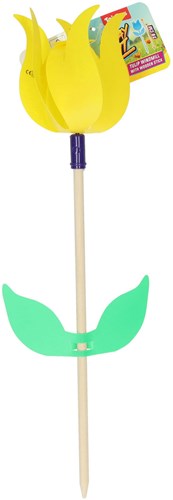 Toi-Toys molino de viento de madera tulipán juguete de jardín colorido decoración-3