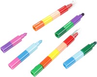 Toi-Toys set de bolígrafos de cera - 10-en-1 crayones multicolor 2 piezas-3