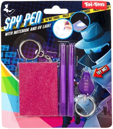 Cuaderno secreto deluxe con bolígrafo y lámpara UV para niños