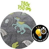 Manta que brilla en la oscuridad dino 35562A-3
